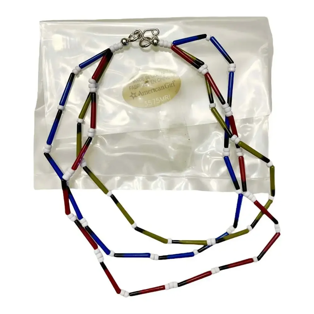 American Indian Girl Kaya Necklace 3 Strand Bead Doll Jewelry Meet Accessory New